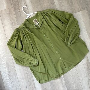 A Shirt Thing Buttonup Shirt NWT flora cabo cotton poplin womens Green (medium)